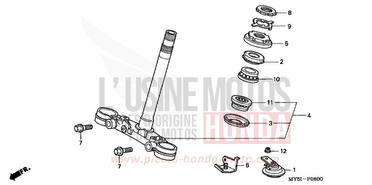 LENKSCHAFT von CB1300 Super Bold'or ABS MOODY BLUE METALLIC (PB296) von 2002